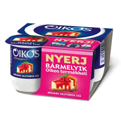 Danone Oikos Raspberry Cheesecake Flavoured Live Culture Greek Cream Yoghurt (4x125g)