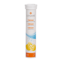 LIVSANE Calcium effervescent tablets 20x