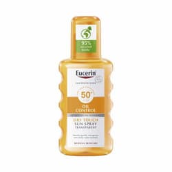 Eucerin Sun Oil Control Dry Touch Színtelen napozó spray SPF50+ 200ml