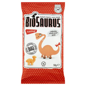 BioSaurus Babe Kukoricás BIO snack, ketchupos