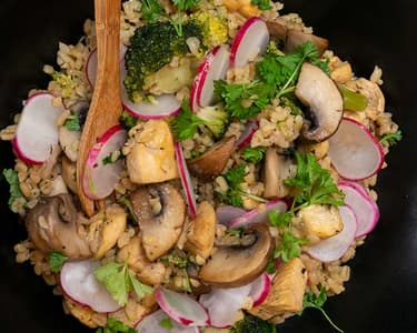 Csirkés-zöldséges egytál