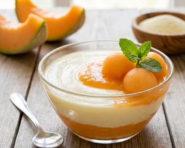 Joghurtos grízpuding gyümölcsszósszal