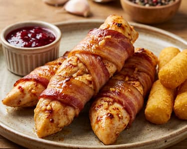 Baconnel font ízletes csirkemell