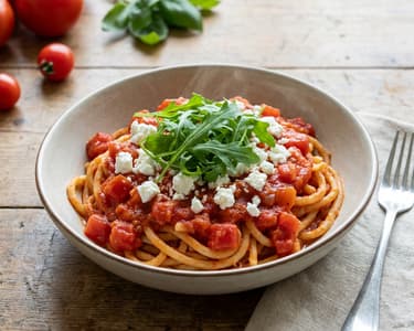 Tomato and Goat Cheese Pasta
