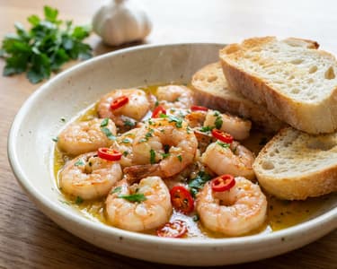 Garlic prawns
