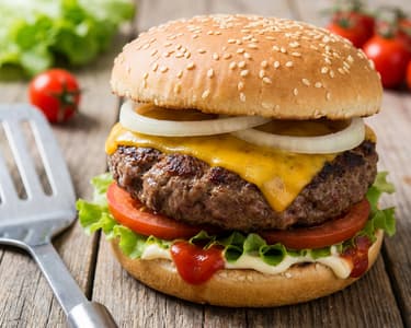 Marhahúsos sajtburger