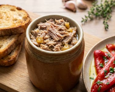 Pork Rillette with Roasted Bell Pepper
