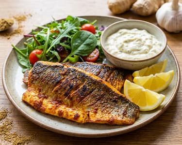 Baked Tandoori Sea Bass