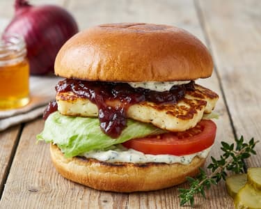 Halloumi sajtburger