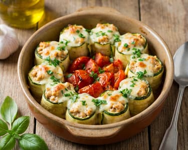 Töltött cukkini tekercsek