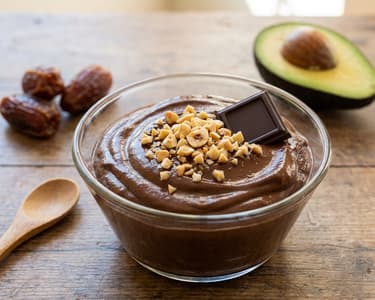 Étcsokoládés avokádóhab