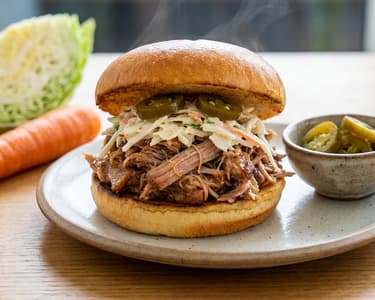 Pulled pork burger gyorsan, otthoni sütőben