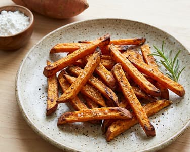 Sweet potato baked in an air fryer or convection oven