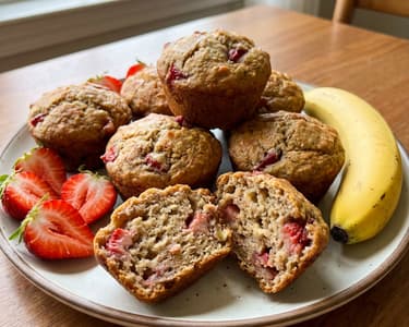 Strawberry banana muffins