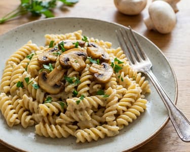 Mushroom, Mustard, and Cream Pasta