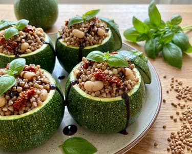 Hajdinás-babos töltött cukkini