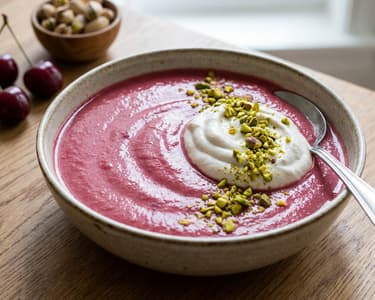 Hideg meggy-krémleves