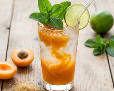 Sárgabarackos mojito (mocktail)