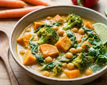 Kókuszkrémes zöldségcurry