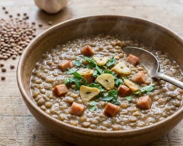 Hearty Lentil Soup with Smoked Sausage