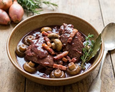 Red Wine Rooster (Coq au Vin)