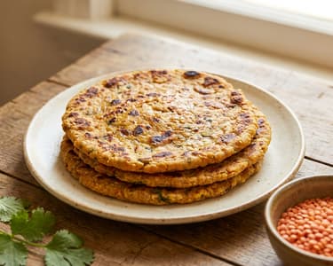 Indian Red Lentil Flatbread | Gluten-Free and Vegan