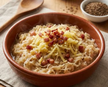 Braised Sauerkraut with Bacon and Potatoes