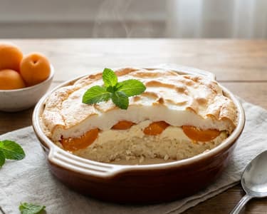 Túrós-sárgabarackos rizsfelfújt