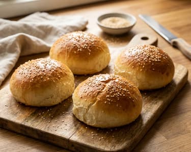 Házi hamburgerzsemle | Puha és szezámmagos