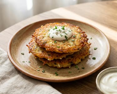 Traditional Garlic Potato Pancakes