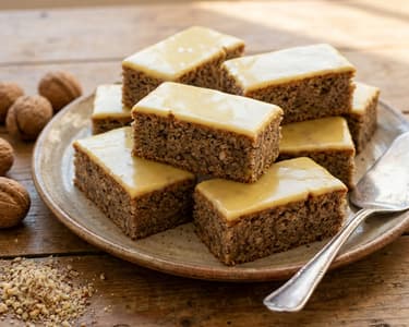Walnut Slice with Egg Yolk Glaze