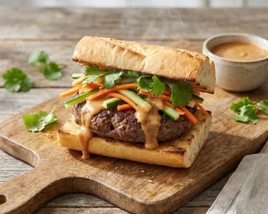 Ázsiai burger mogyorószósszal