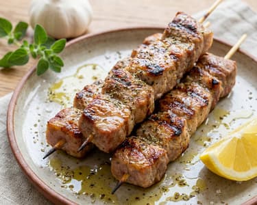Souvlaki | Greek pork skewers with herbs