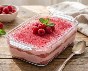 Málnás tiramisu | Frissítő gyümölcsös desszert
