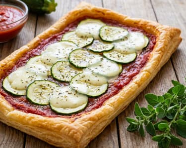 Zucchini Savory Pie | Quick Dinner from Puff Pastry
