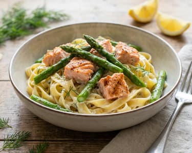 Asparagus and Salmon Pasta