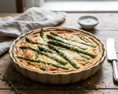 Spárgás quiche | Tavaszi sós pite