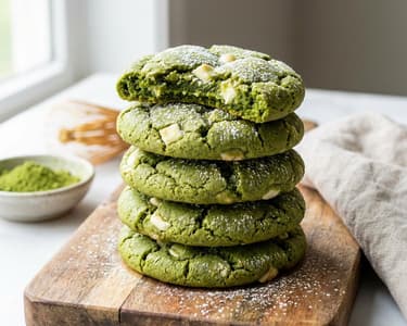 Matcha and White Chocolate Cookies