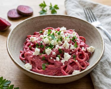 Barbie Pasta with Roasted Beetroot