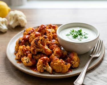 Buffalo karfiol | Ropogós vegetáriánus snack
