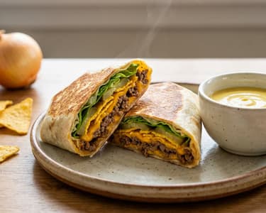 Cheeseburger crunch wrap
