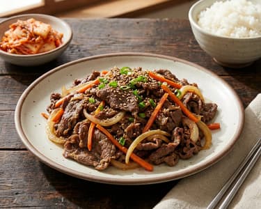 Korean Style Beef (Bulgogi)