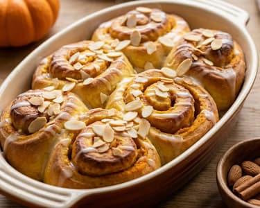 Pumpkin Cinnamon Rolls with Yeast Dough | Fragrant Autumn Dessert