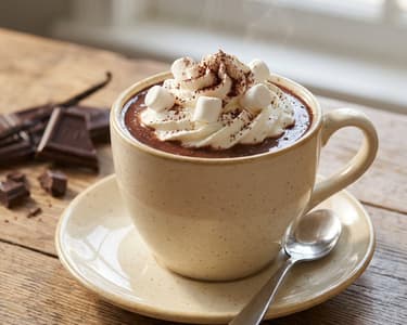 Creamy Hot Chocolate with Whipped Cream