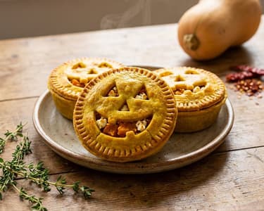 Halloween Pumpkin Pies with Feta