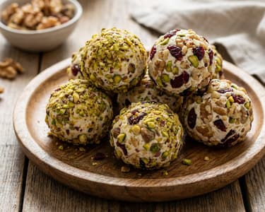 Festive Cheese Balls with Three Coatings