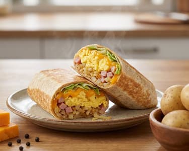 Burrito burgonyával és cheddar sajttal