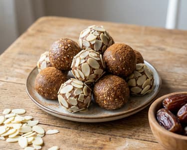 Dátlumos-mandulás golyók | Egészséges és gyors snack
