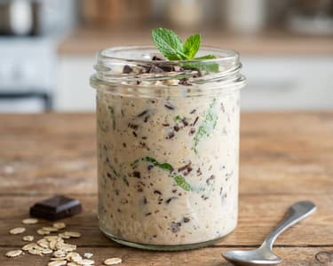 Mint-chocolate overnight oats