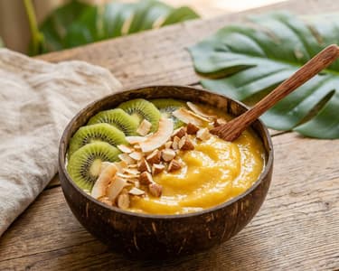 Trópusi smoothie bowl | Frissítő reggeli reggeli 10 perc alatt